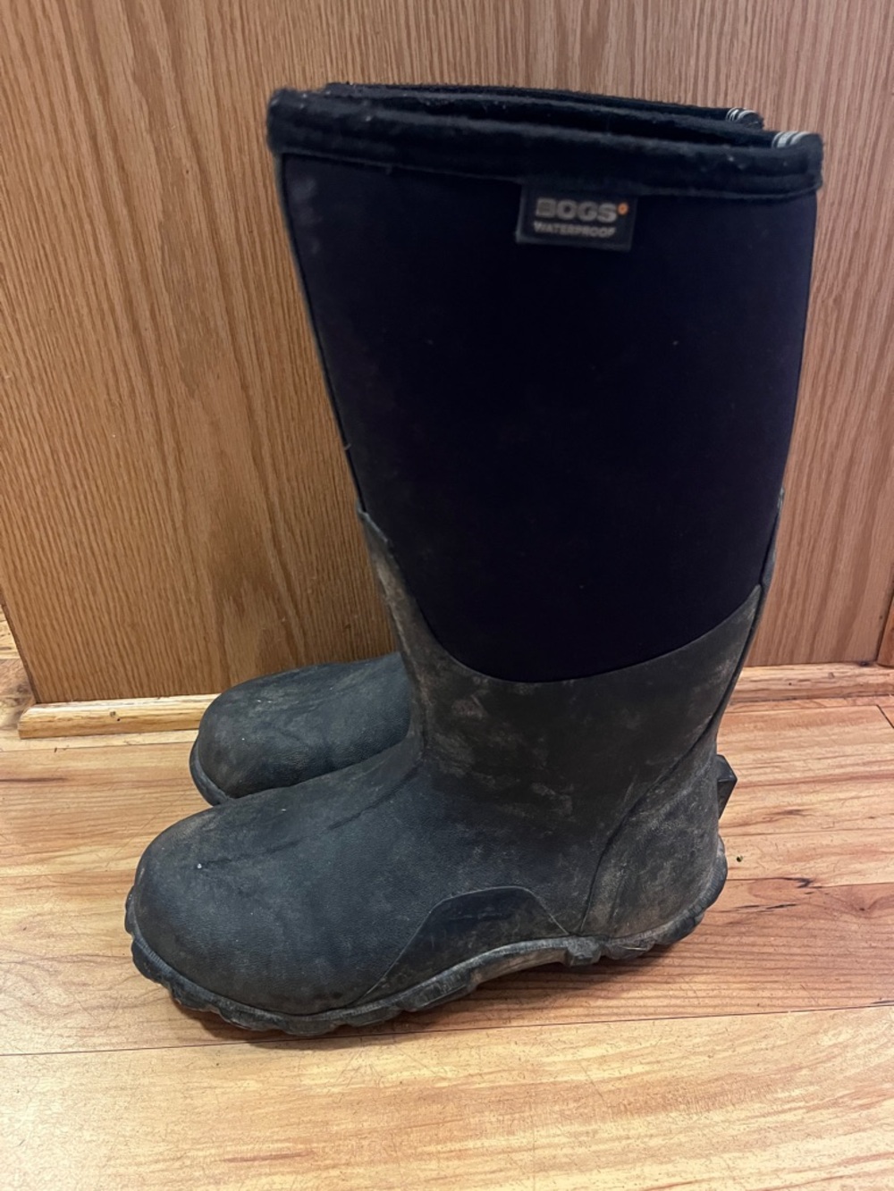Bogs Men Size 7 Classic High rain snow muck boots black Neo Tech rated -40 temp
